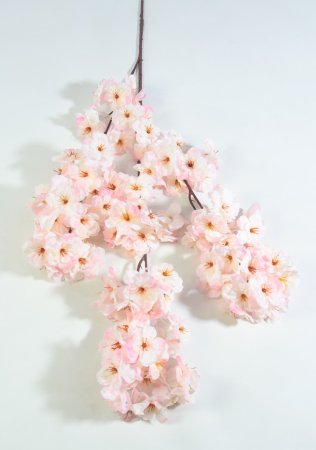 Ветка яблони 120 цветков 3 слоя нежно-розовая