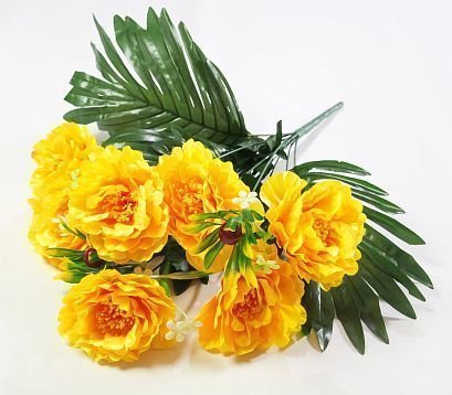 Пион с листом пальмы 7 цветков от магазина KALINA являющийся официальным дистрибьютором в России 