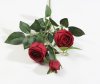 Ветка розы 3 цветка с латексным покрытием красная