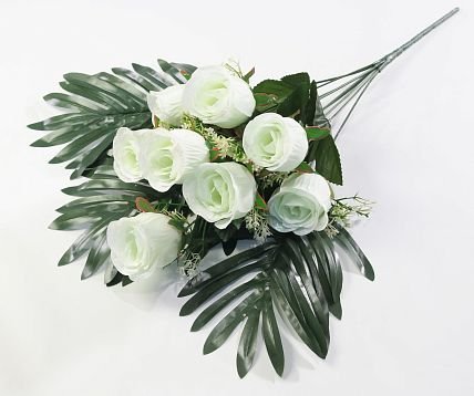 Роза с пальмой "Поэма" 9 цветков от магазина KALINA являющийся официальным дистрибьютором в России 
