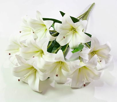 Букет лилий 9 цветков латекс от магазина KALINA являющийся официальным дистрибьютором в России 