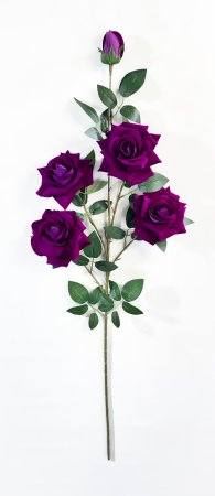 Ветка бархатных роз Феномен 4 цветка 1 бутон