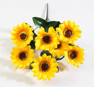 Букет подсолнухов 7 веток 7 цветков от магазина KALINA являющийся официальным дистрибьютором в России 