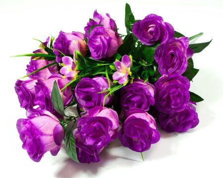 Букет розы с лилией "Ванда" 30 веток 30 цветков