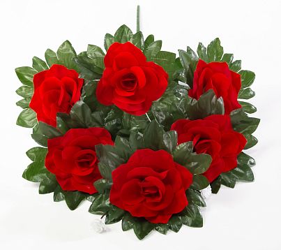 Роза "Красный остров" 6 цветков от магазина KALINA являющийся официальным дистрибьютором в России 