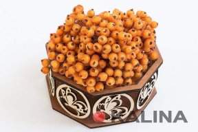 Ягода рябина в инее с черенком 2 (400 ягод)