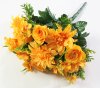 Букет георгин с розами 18 веток