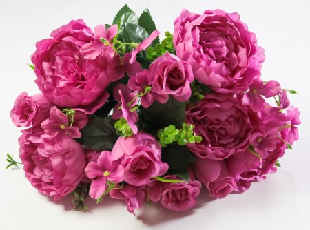 Пион с розой "Лилит"18 веток