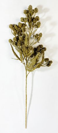 Ветка с шишками золото