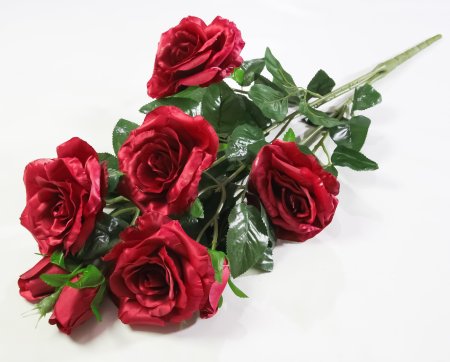 Ветка розы "Вега" 5 цветков 3 бутона