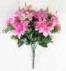 Букет георгин с розами 18 веток
