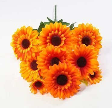 Букет подсолнуха "Боярыня" 7 цветков от магазина KALINA являющийся официальным дистрибьютором в России 