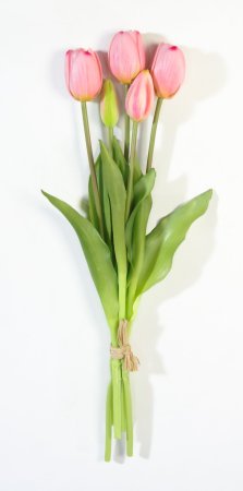 Букет тюльпанов 3+2 светло-розовый