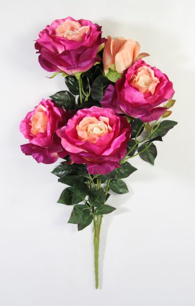 Ветка розы "Кармен" 4 цветка 1 бутон