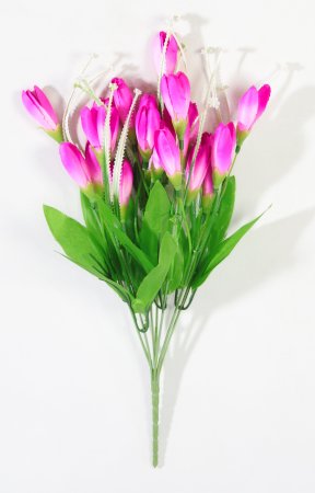 Букет крокусов "Спектр" 7 веток 21 цветок