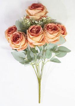 Букет роз "Парадайз" светло-оранжевый 9 веток от магазина KALINA являющийся официальным дистрибьютором в России 
