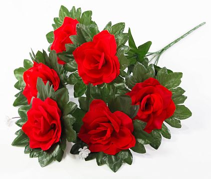 Роза "Красный остров" 6 цветков от магазина KALINA являющийся официальным дистрибьютором в России 
