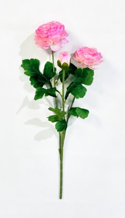 Пион "Махровый" 2 цветка 1 бутон розовый