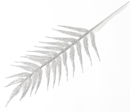 Лист папоротника серебро