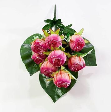 Пионовидная роза 9 цветков от магазина KALINA являющийся официальным дистрибьютором в России 