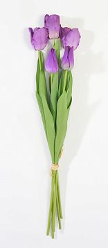 Тюльпан с латексным покрытием фиолет (12 букетов по 5 шт)  от магазина KALINA являющийся официальным дистрибьютором в России 