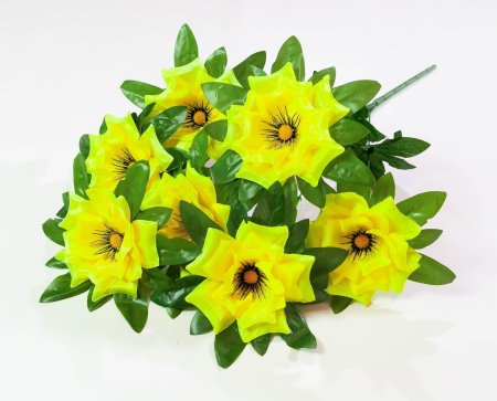 Букет ромашек "Квадро" с блеском 7 веток