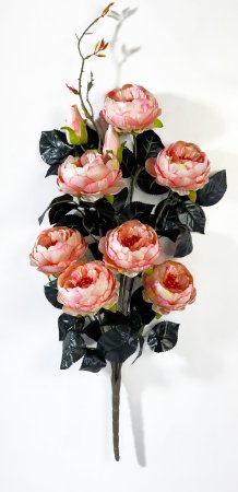 Ветка пиона "Цитрин" 7 цветков 2 бутона