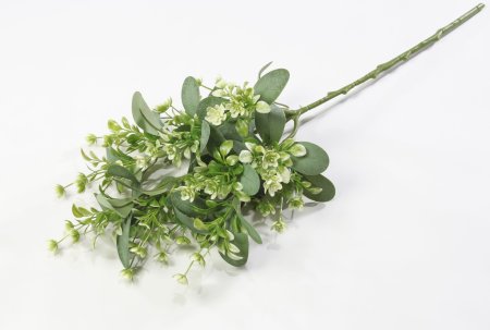 Ветка декоративная "Белые цветики"