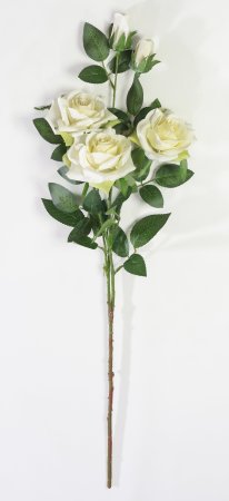 Ветка розы "Ламбада" 3 цветка 3 бутона