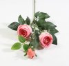 Ветка розы 3 цветка с латексным покрытием коралл