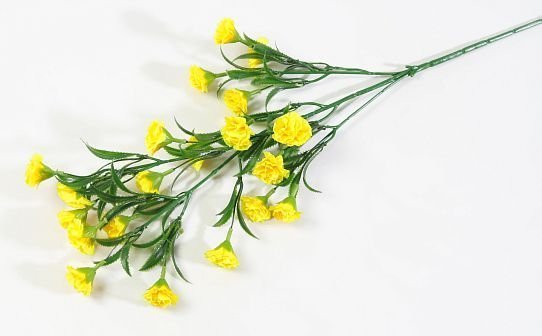 Ветка гвоздики 20 цветков желтая от магазина KALINA являющийся официальным дистрибьютором в России 