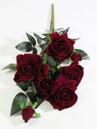 Ветка розы "Авеста" 4 цветка 4 бутона