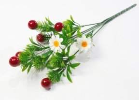 Ягода с ромашкой 5 веток
