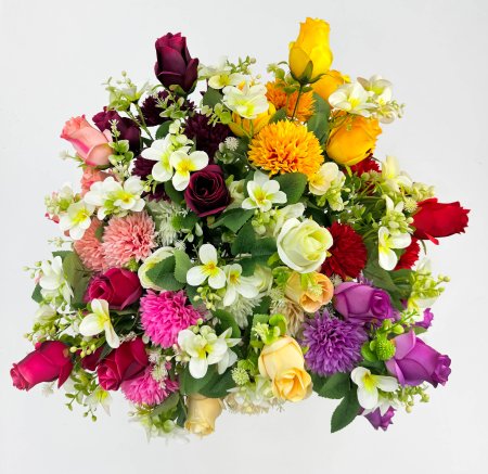 Роза с хризантемой "Финт" 10 веток