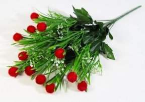 Букет красных декоративных шариков 12 веток