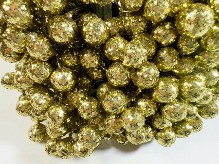 Ягода с крупными блестками золото (400 ягод)