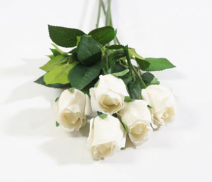 Роза с латексным покрытием малая белая от магазина KALINA являющийся официальным дистрибьютором в России 