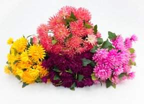 Астра Павлин 15 цветков 6 бутонов