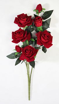 Ветка розы "Авеста алая" 4 цветка 4 бутона от магазина KALINA являющийся официальным дистрибьютором в России 