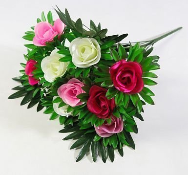 Букет роз "Бурбон" 9 цветков от магазина KALINA являющийся официальным дистрибьютором в России 