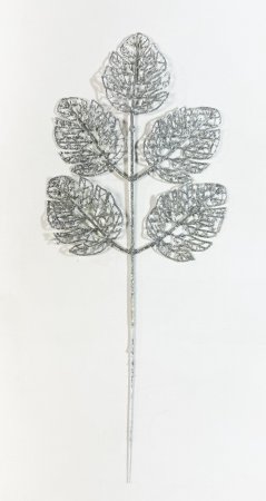 Лист Узоры серебро