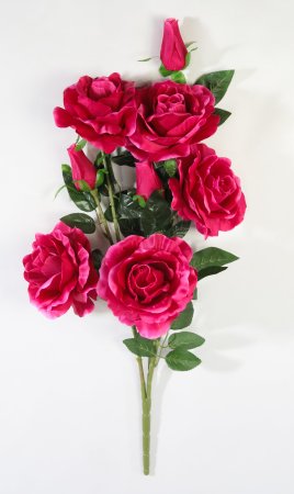 Ветка розы "Вега" 5 цветков 3 бутона