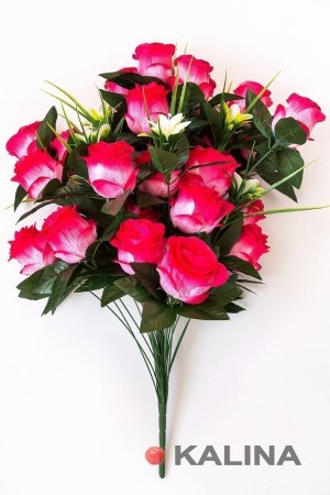 Букет розы с лилией "Ванда" 30 веток 30 цветков