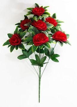 Роза "Красное пламя" 7 цветков от магазина KALINA являющийся официальным дистрибьютором в России 