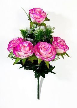 Букет роз "Кураж" 7 цветков от магазина KALINA являющийся официальным дистрибьютором в России 