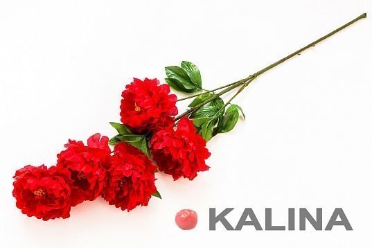 Ветка пиона высокая 5 цветков от магазина KALINA являющийся официальным дистрибьютором в России 